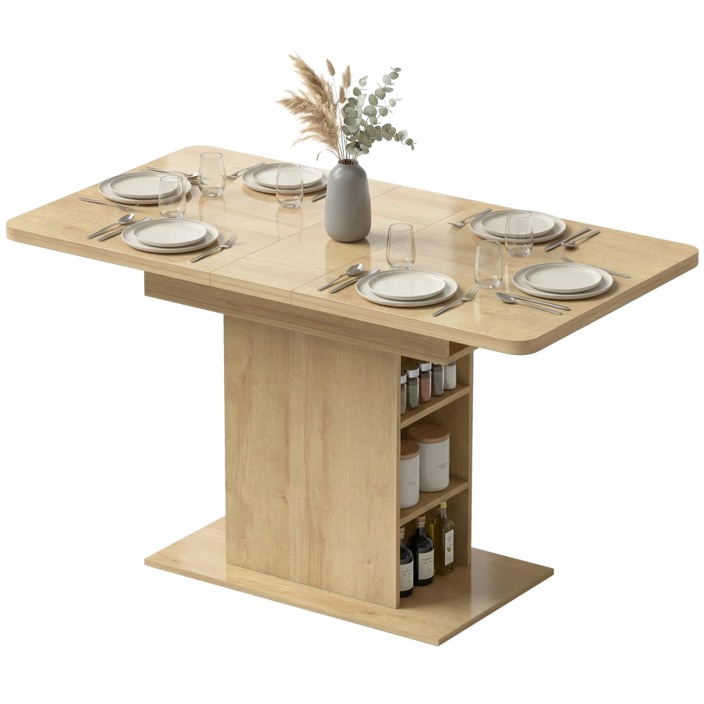 Tavolo da pranzo allungabile rettangolare in legno ¨C Minimal ¨C Naturale 110-130 cm