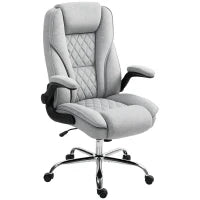 Sedia da ufficio ergonomica, altezza regolabile, braccioli ribaltabili, 70 x 70 x 114-122 cm, grigio