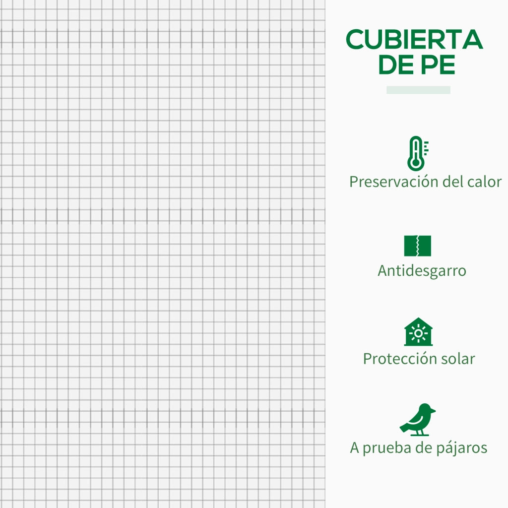 Serra da Giardino con Finestre e Struttura in Acciaio ¨C zephmum ¨C Bianco 200x76x168 cm