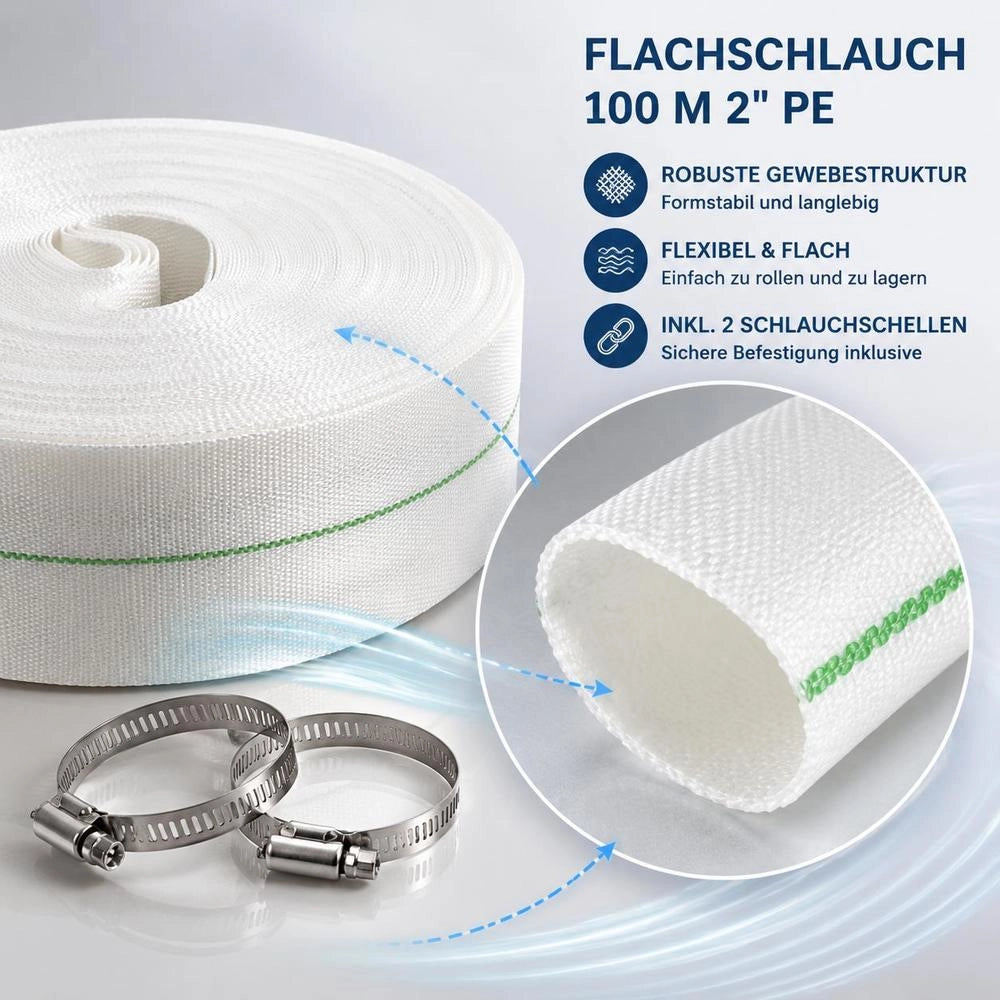 Flat Hose 100 M 2" PE