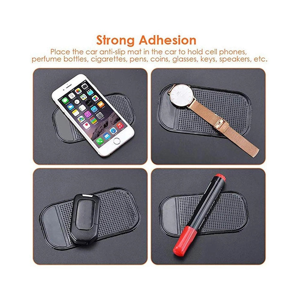 Trade Shop - Tappetino Adesivo In Silicone Supporto Antiscivolo Cruscotto Auto Smartphone -