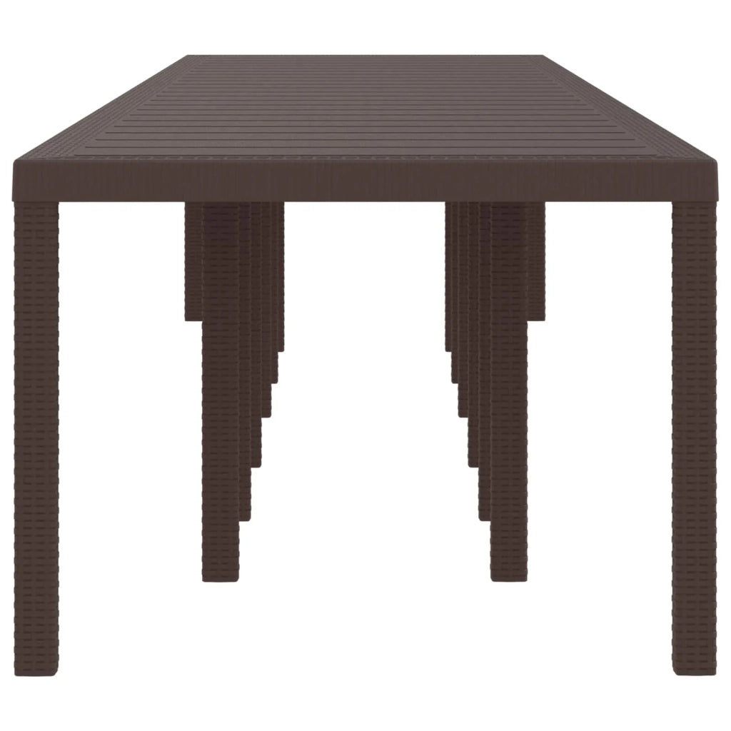 Tavolo da Giardino Marrone 400 x 100 x 73 cm polyrattan 3378529
