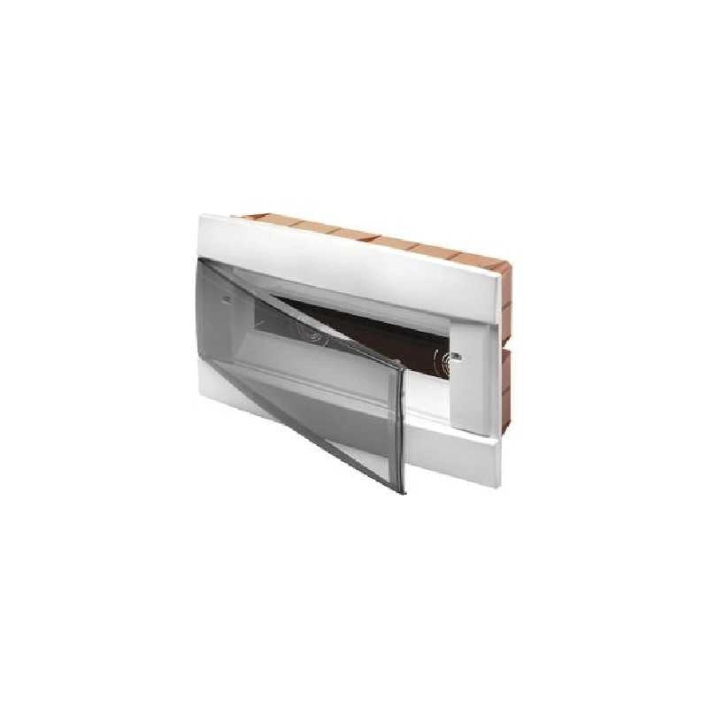 GW40229Tb Centralino da Arredo da Incasso 330X218X25 mm Bianco Latte 12+1 Moduli