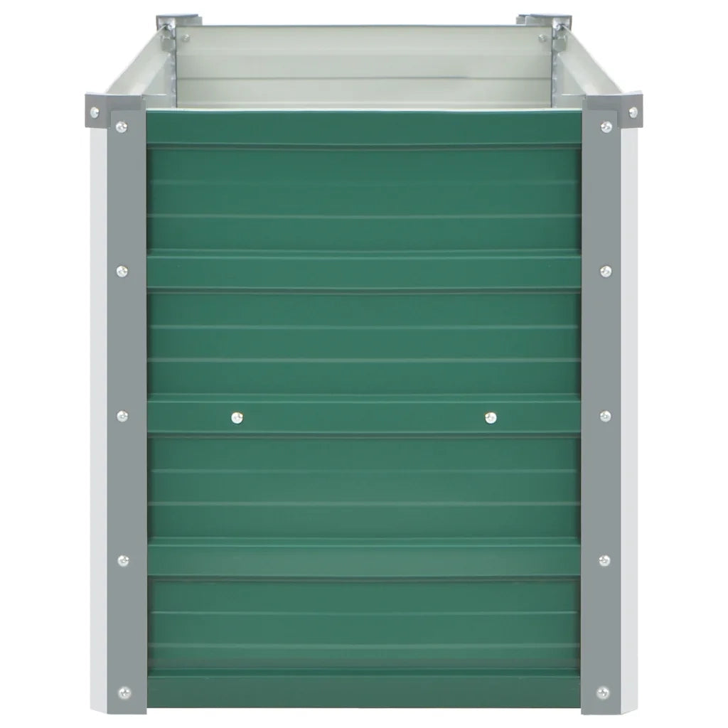 Letto Rialzato Giardino in Acciaio Zincato 100x40x45 cm Verde 44855