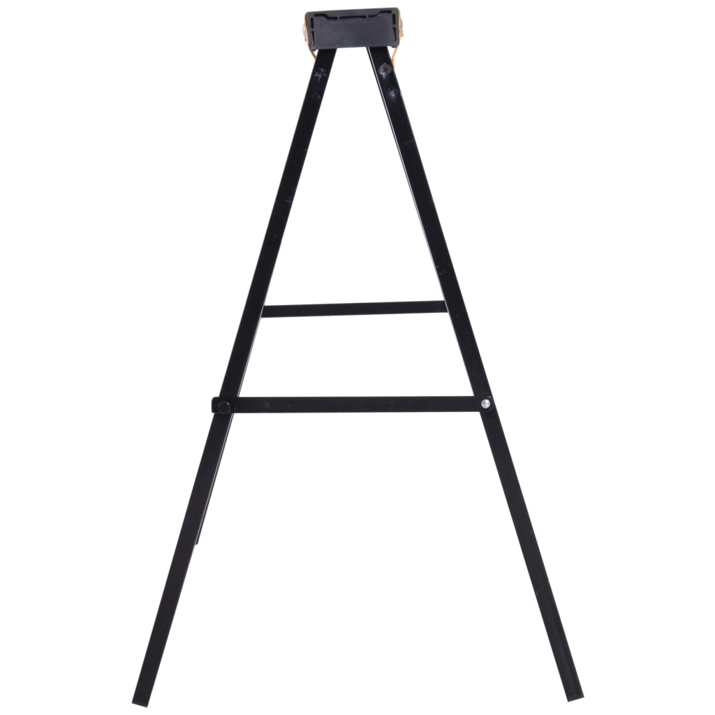 Set 2 Cavalletti da Lavoro Pieghevoli max 250Kg in Acciaio 99,5x50x76 cm  Neri e Gialli