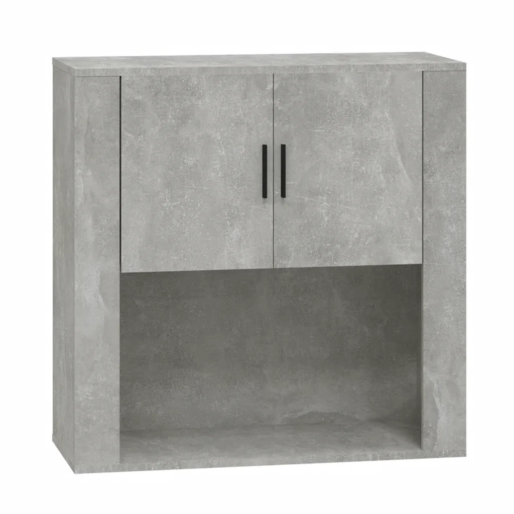 Mobile a Parete Grigio Cemento 80x33x80 cm in Legno Multistrato 816588