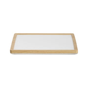 Plafoniera LED Marrone Chiaro in Materiale Sintetico Quadrata 30 cm Pannello Luminoso LED a Filo Soffitto con Telecomando