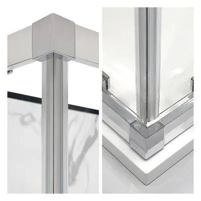 Box doccia 80x120x80 cm con doppio scorrevole trasparente H 200 cm Ted