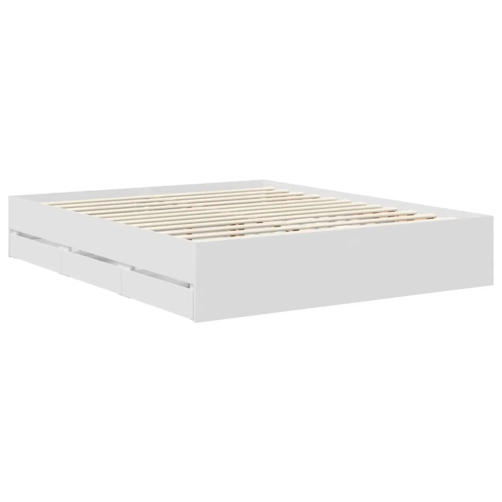 Struttura del letto Bianco 160 x 200 cm Legno Ingegnerizzato