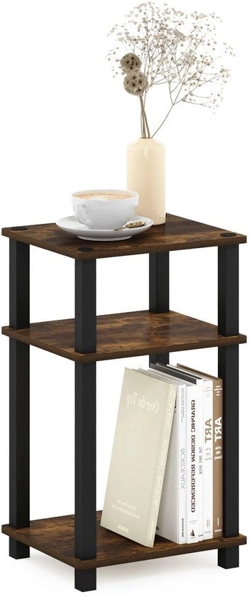 Scrivania supplementare multifunzionale - Notte - in Abete Amber/Nero - Design compatto - Ideale per ogni spazio - Adatto per soggiorno o stanza da letto - Modello - Dimensioni: - Peso: - Materiale: - Colore:
