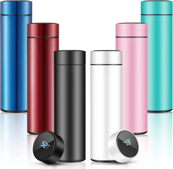 Tazza da caffè con display di temperatura LED - Onda termica a doppia parete - Fusto di vetro a vuoto isolato