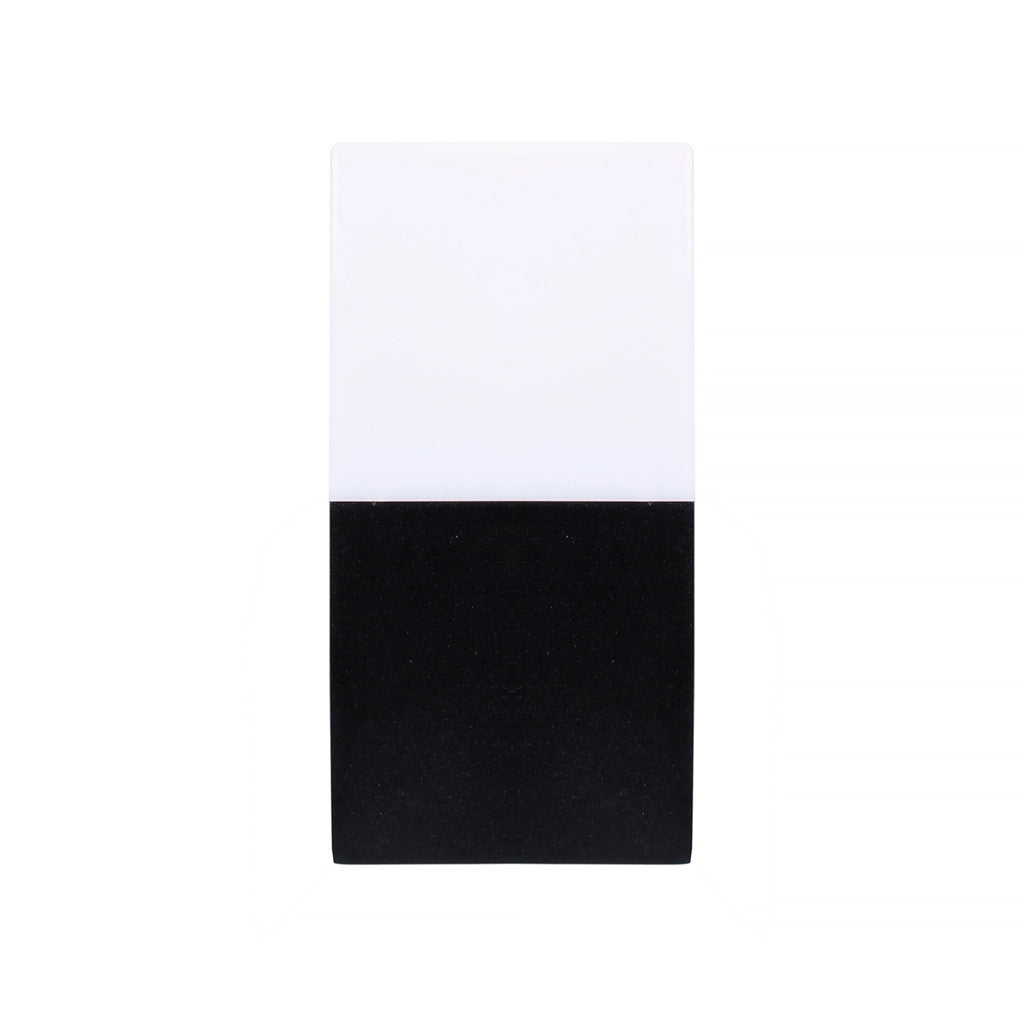 APPLIQUE DA PARETE PER ESTERNO IN ALLUMINIO NERO E ACRILICO ATTACCO E27 - COMPATIBILITA' CON LAMPADINE FINO A 12W