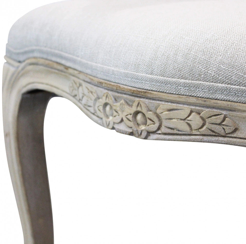 Sedia Romy in Tessuto Grigio 57x57x90 h cm in Legno Grigio