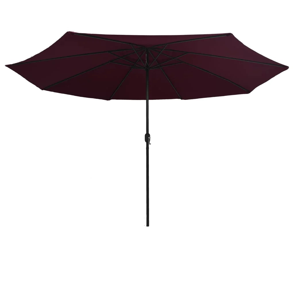 Ombrellone da esterno con palo in metallo 400 cm rosso bordeaux 02_0008266