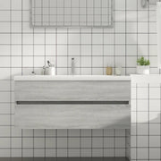 Mobile Lavabo-Armadietto da bagno Grigio Sonoma 100x38,5x45 cm in Legno Multistrato
