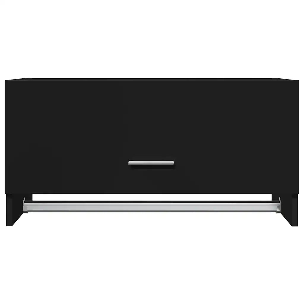 Armadio Nero 70x32,5x35 cm in Legno Multistrato 808243