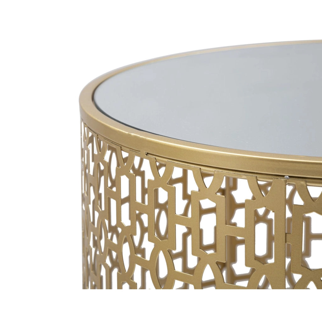 Tavolino VKH540, Oro, Metallo, 41x41x50 cm
