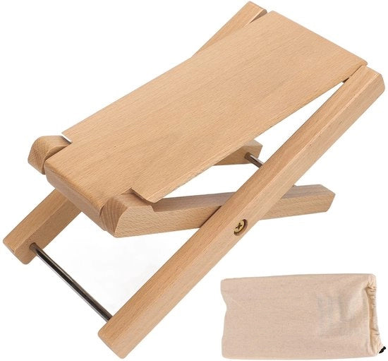 Sostegno per Chitarra con Supporto Extra Rigido - Opzionabile - Regolabile - Pedana in Legno - Supporto Comodo - 4 Livelli di Altezza