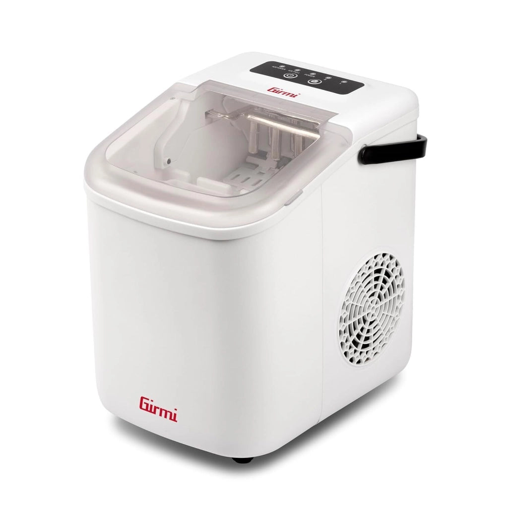 Girmi GH7401 Fabbricatore di Ghiaccio Produzione 1100 Cubetti in 24h Spegnimento Automatico Colore Bianco