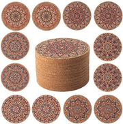 12 pacchi di supporti per bicchieri in gomma, supporti per bicchieri per tavoli da salotto, supporti per bicchieri assorbenti per decorazione cucina e sala da pranzo, diametro circa 10 cm Flower3
