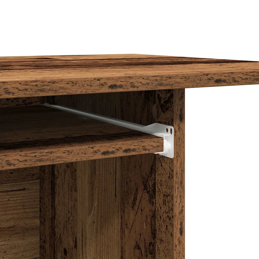 Scrivania da Computer Legno Antico 80x50x75cm Legno Multistrato