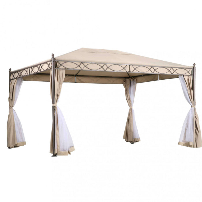 Gazebo Karnak 3x4x2,60 h m in Acciaio Antracite