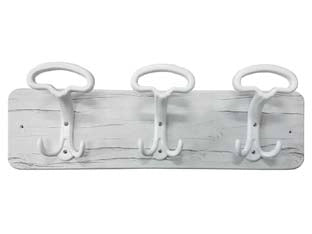 PORTABITI SHABBY CHIC 3 POSTI BIANCO- - cm.48x16,5h. - 2 pezzi