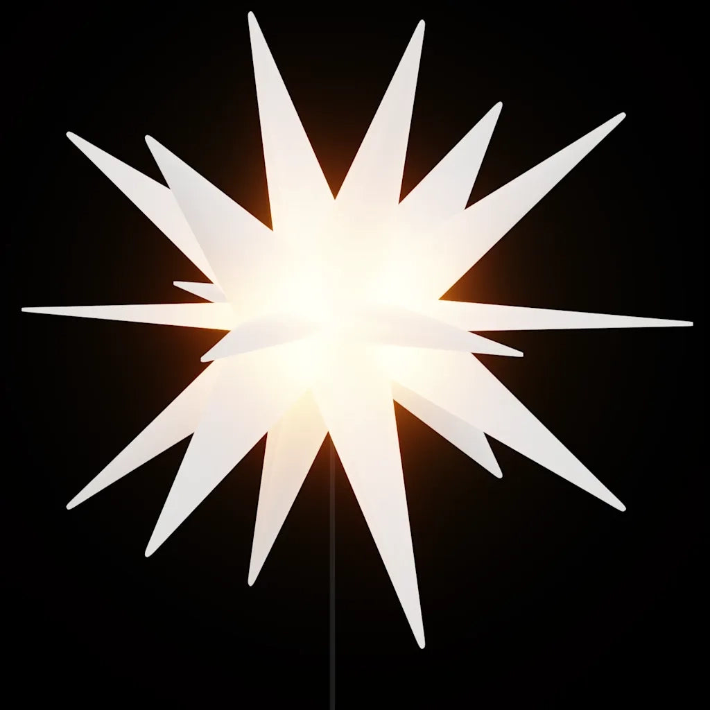 Luci di Natale con Picchi e LED 3 pz Pieghevoli Bianche 35 cm 356200