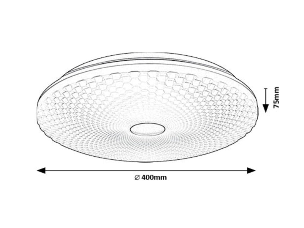Plafoniera LED Rabalux Galeti2 Ø40cm cromo 24W 4000K