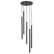 Lampadario a sospensione Collet nero tondo 5xG9 Alfa