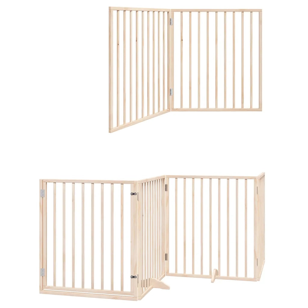 Cancello per Cani Porta Pieghevole 12 Pannelli 960 cm in Pioppo CFW8720006