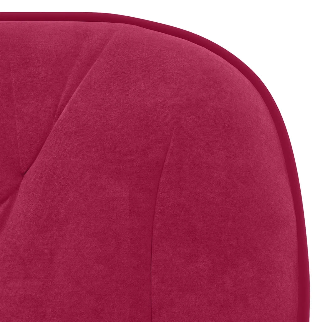 Sedia da Ufficio | Sedia da Gaming Girevole Rosso Vino in Velluto
