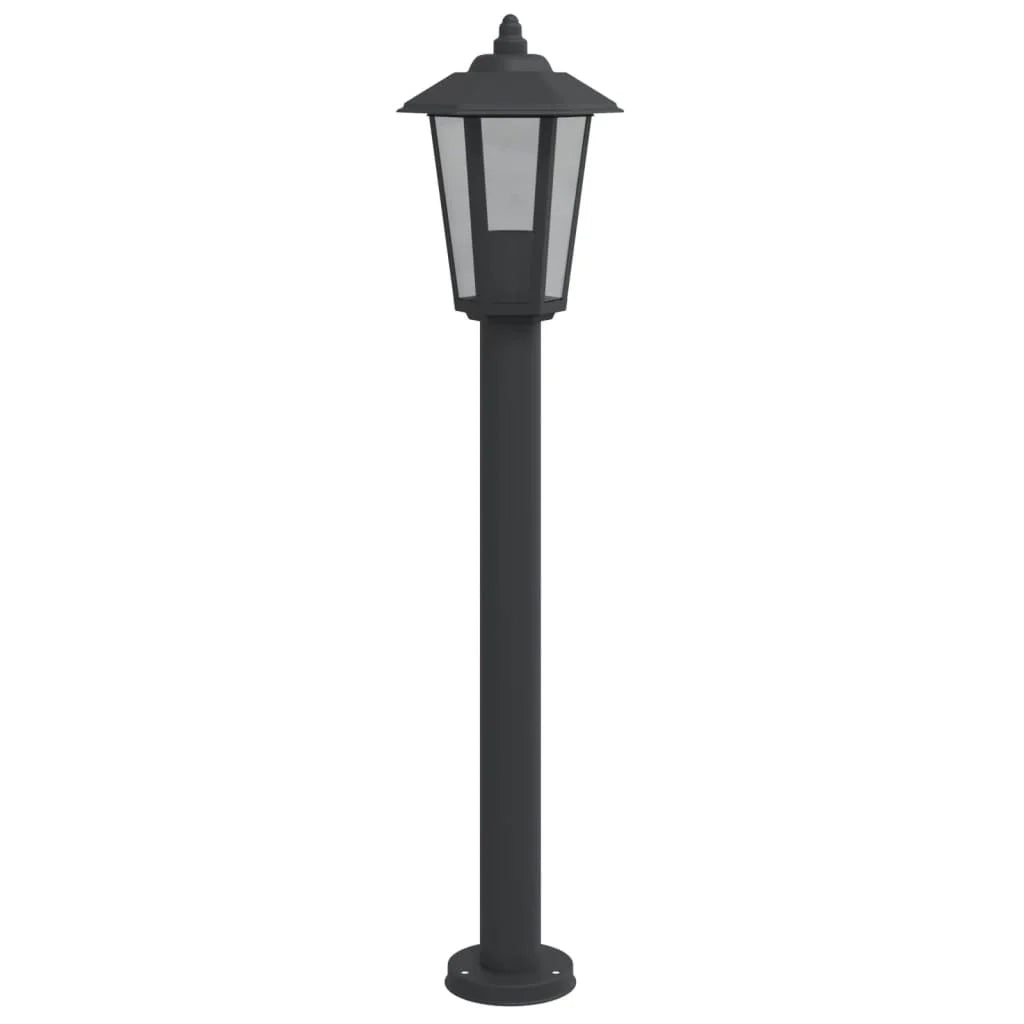 Lampade da terra per esterni 3 pezzi 80 cm acciaio inox nero 02_0042553