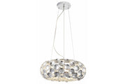 Lampada a sospensione Ontario cromata tonda 3xE14 Reality