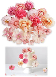 Fiore artificiale a forma di capolavoro - Rosso e Chrysante - Set da 20 - Felroze