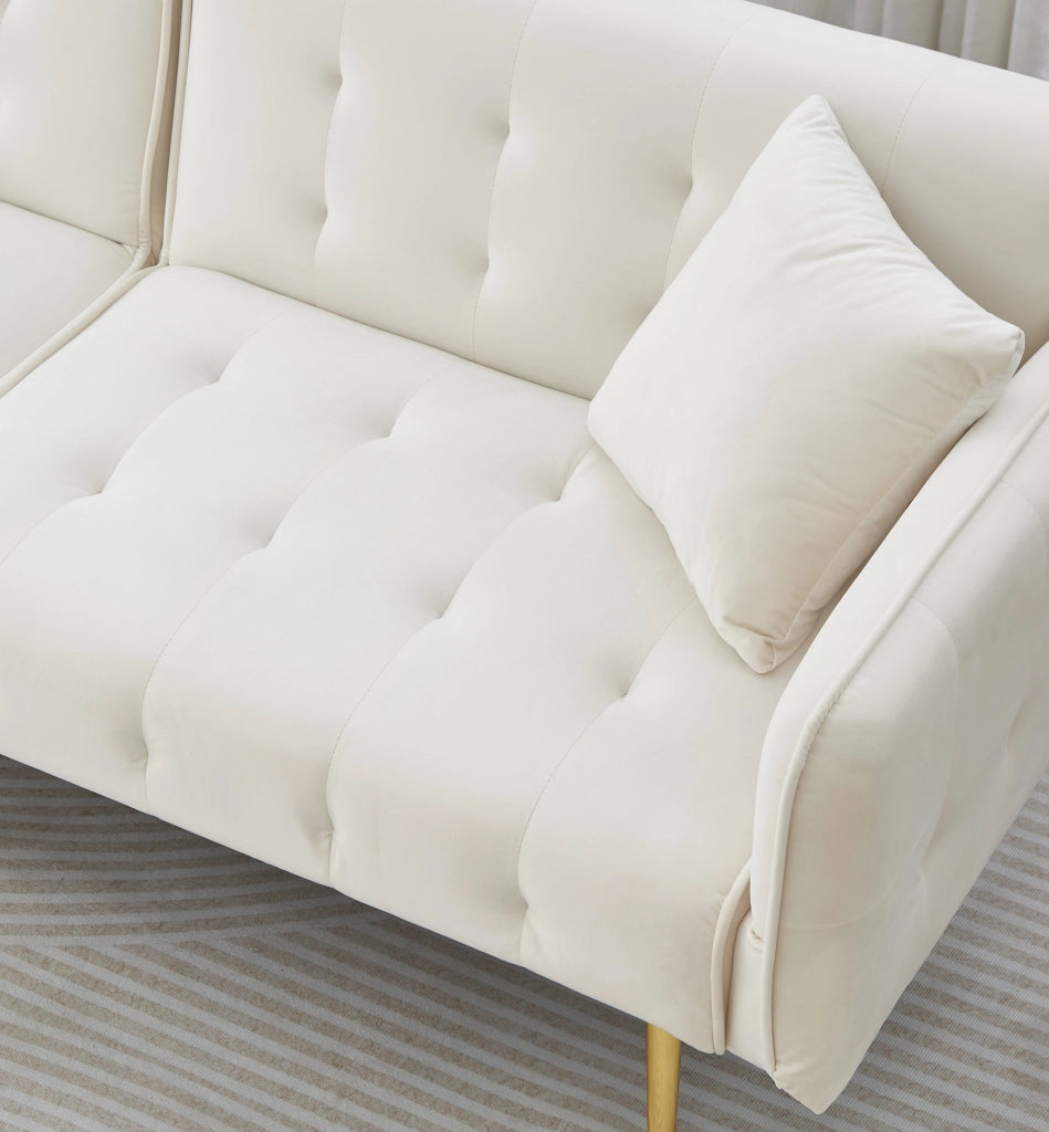 Divano Letto 2 Posti Multifunzione ¨C MINIMAL ¨C Velluto, Schienale Regolabile