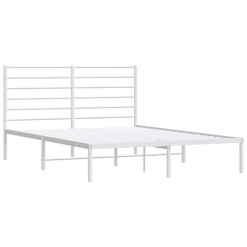 Giroletto con Testiera Metallo Bianco 140x200 cmcod mxl 78959