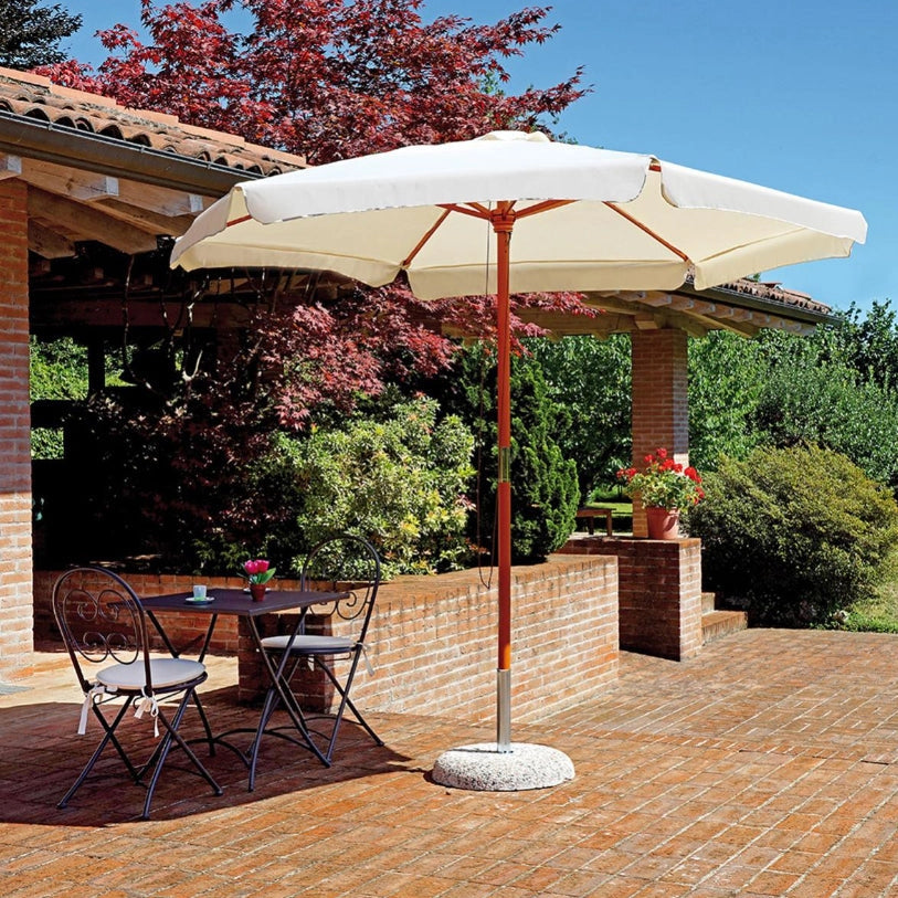Ombrellone da Giardino Rotondo 2 5 palo centrale in legno - LENA
