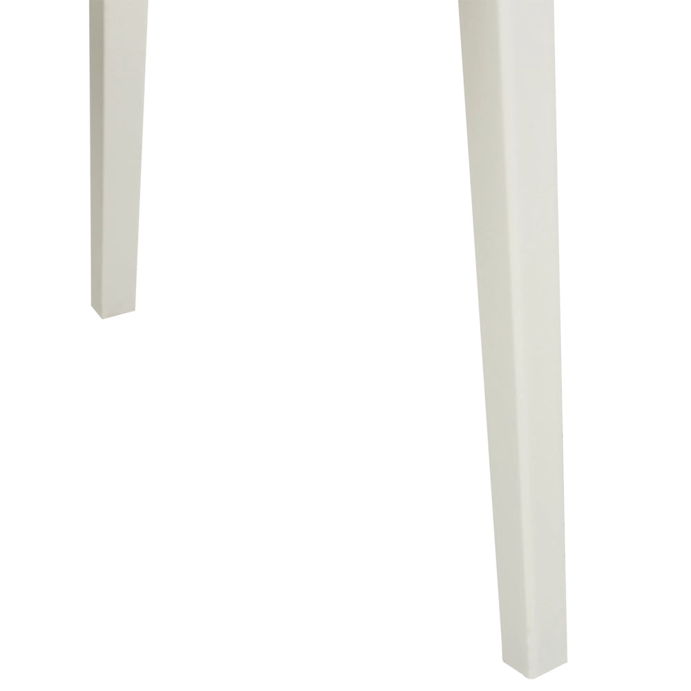 Set di 2 sedie da pranzo bianche impilabili con gambe senza braccioli Sedie da conferenza in plastica Design moderno contemporaneo Sedute per la sala da pranzo