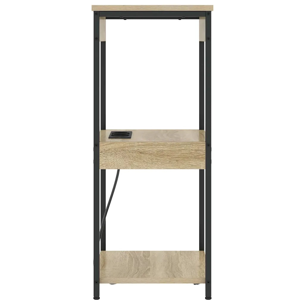 Comodino | Armadio da Notte | Mobiletto da notte con lo scaffale Rovere Sonoma 41 x 31 x 76 cm