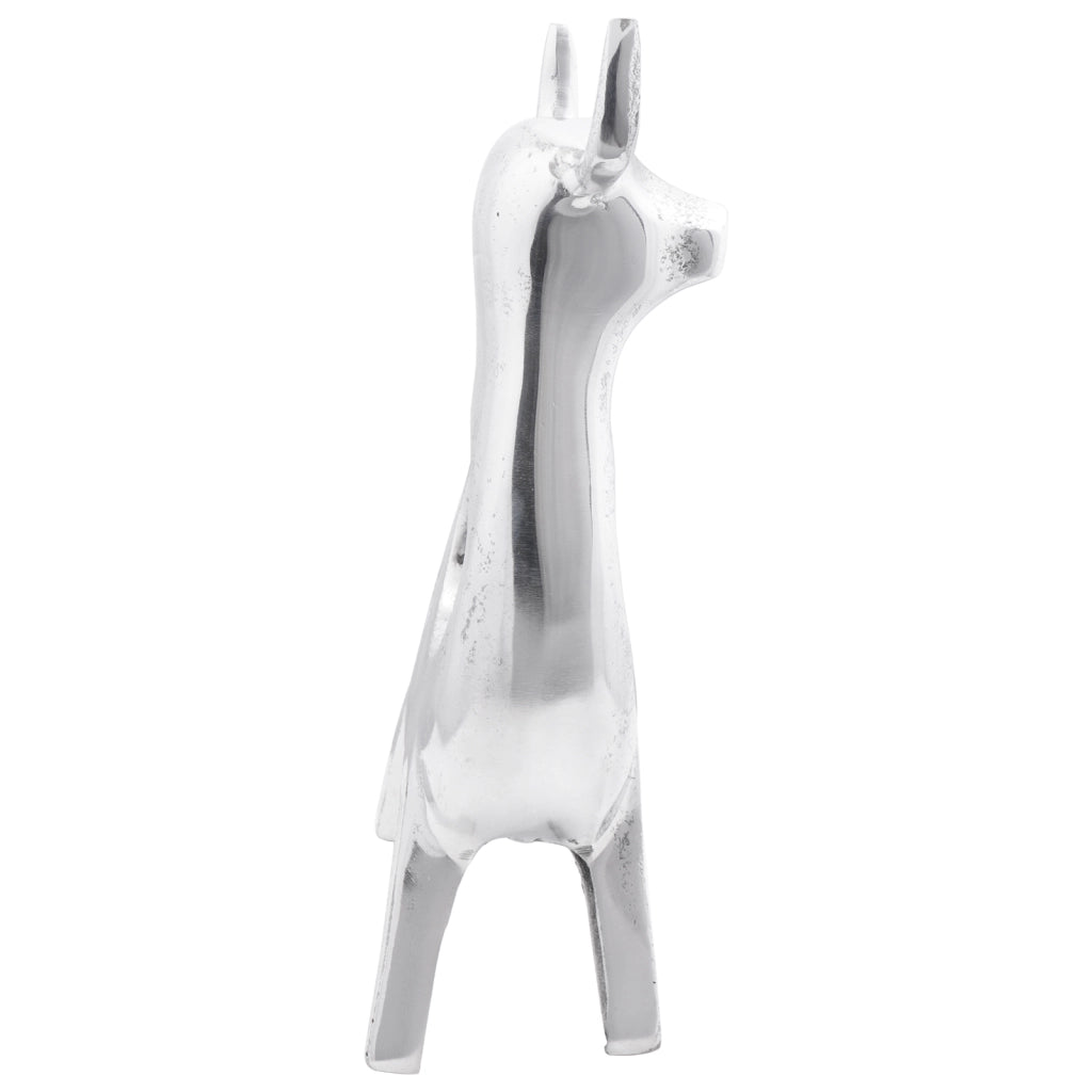 Scultura di toro  Argento 22x9,5x34 cm Alluminio