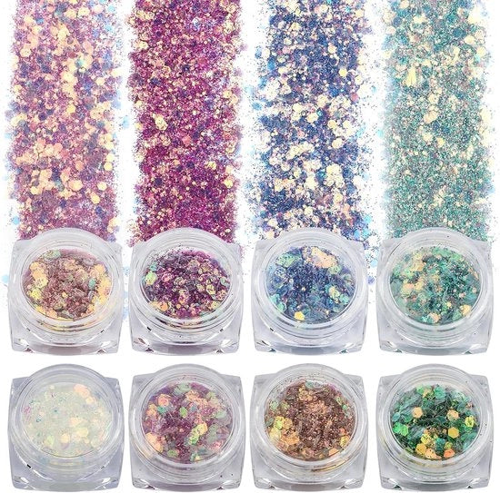 Decorazione per Festa e Arte con Chunky Glitter in 8 Colori
