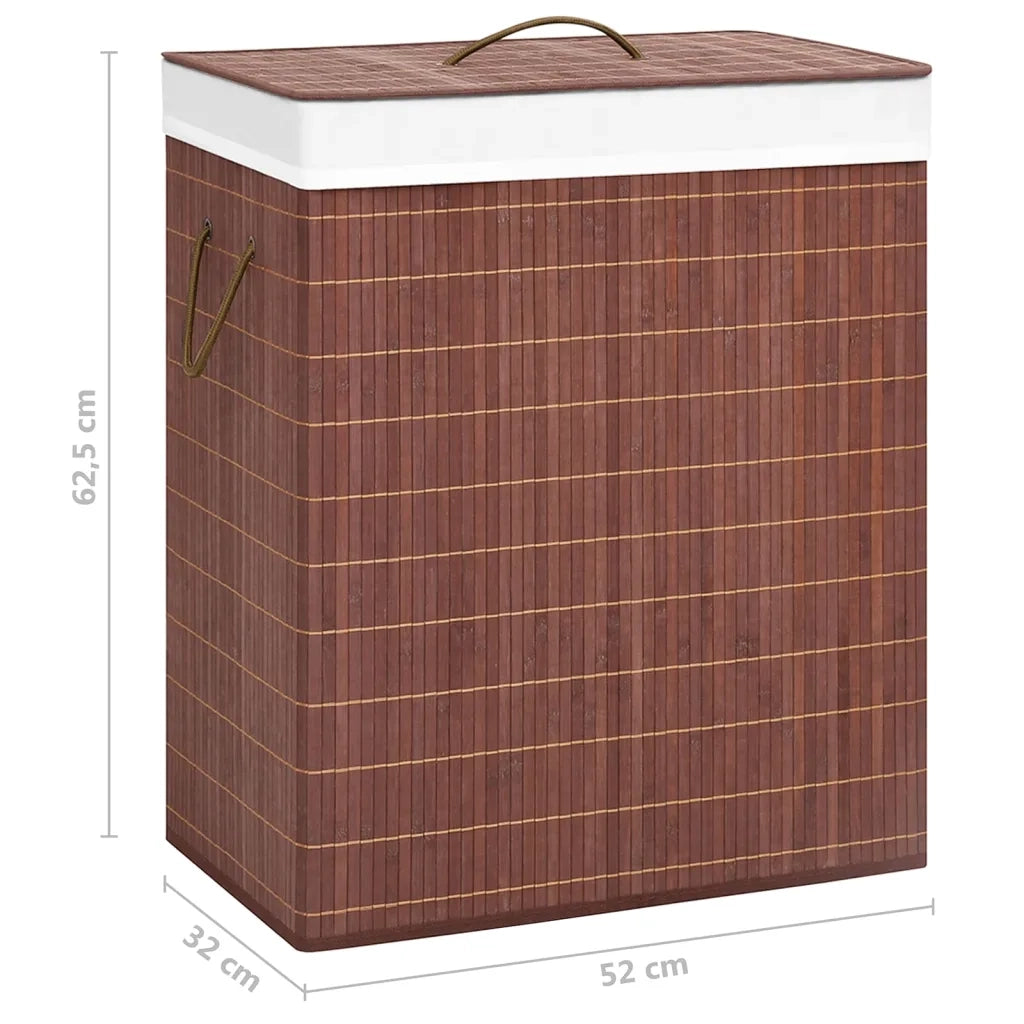 Cesto Portabiancheria in BambÃ¹ Marrone 100 L cod mxl 40090