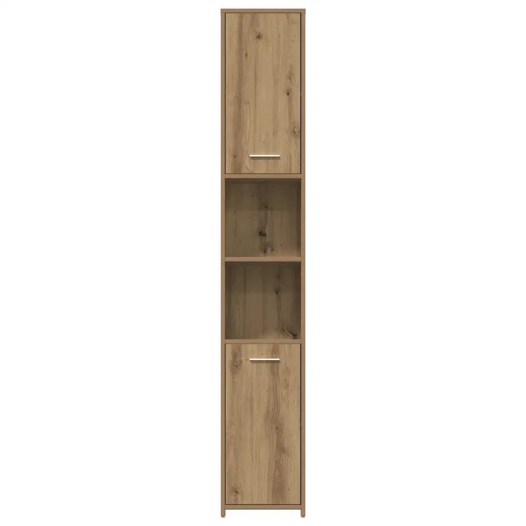 Set Mobili da Bagno 3 pz Rovere Artigianale Legno Multistrato 3328562