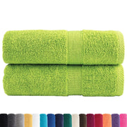 vidaXL Asciugamani Premium SOLUND 2 pz Verde Mela 30x30 cm 600 g/m²