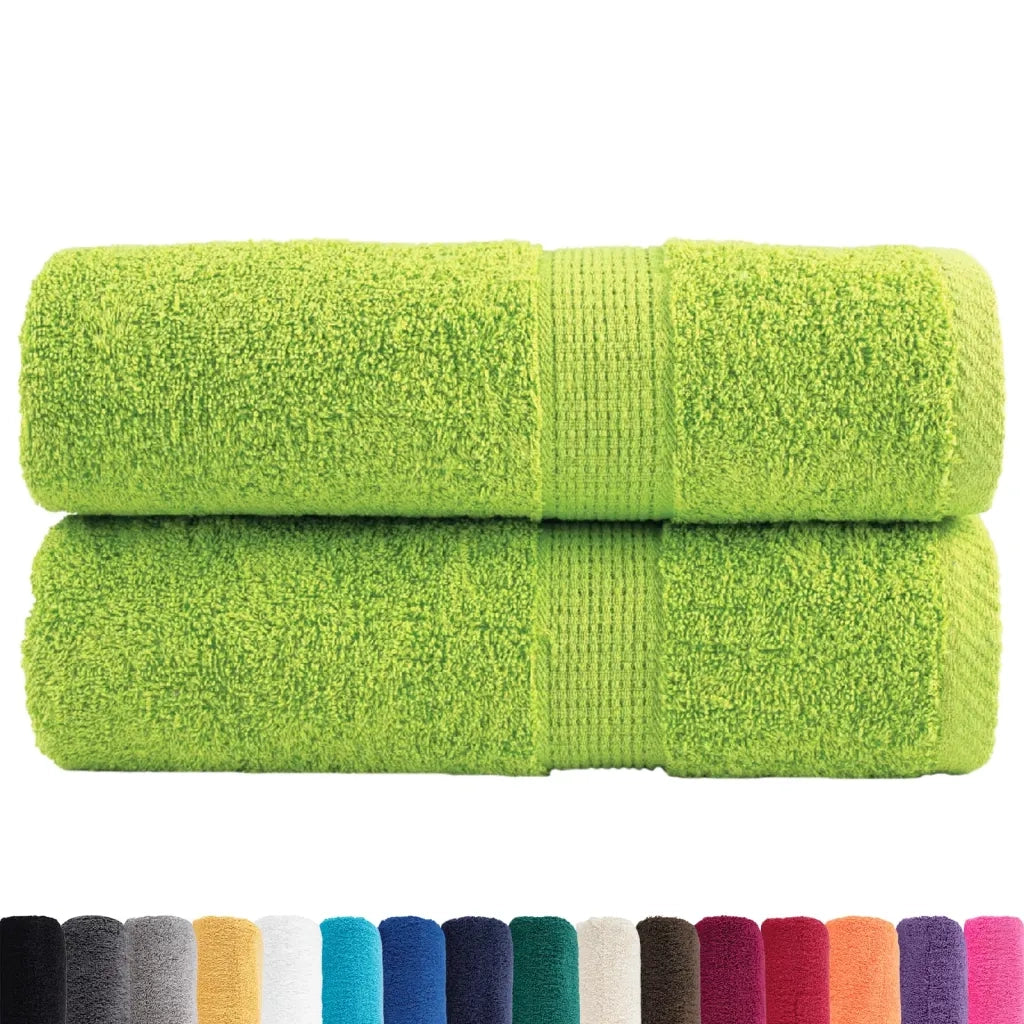 vidaXL Asciugamani Premium SOLUND 2 pz Verde Mela 30x30 cm 600 g/m²