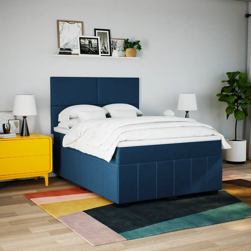 Giroletto a Molle con Materasso Blu 140x190 cm in Tessuto 3293962