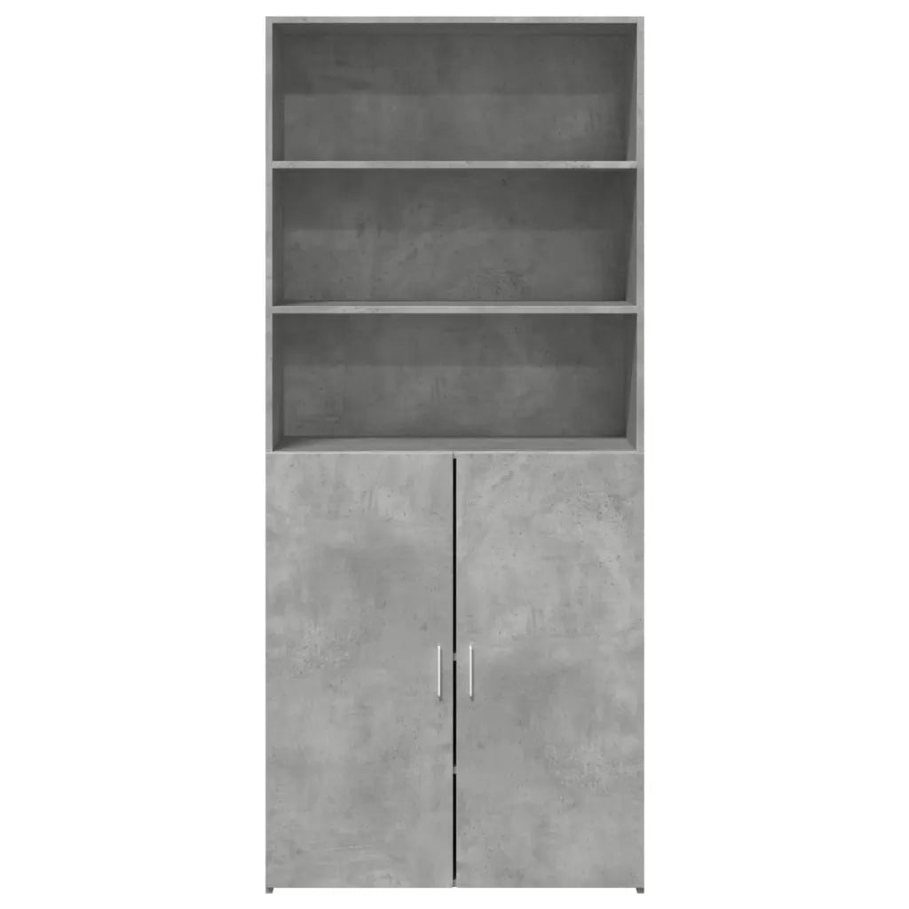 Credenza Grigio Cemento 80x42,5x185 cm in Legno Multistrato 3281381