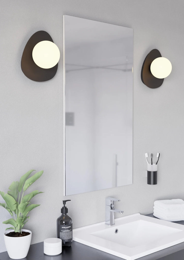 Applique Moderna Castrovido Acciaio Nero Bianco 1 Luce G9 4,2 Ip44