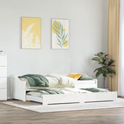 vidaXL Lettino con Rotelle senza Materasso IRUN Bianco 90x200 cm